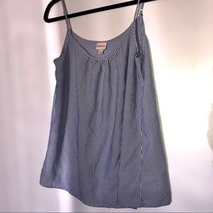 White & blue striped tank